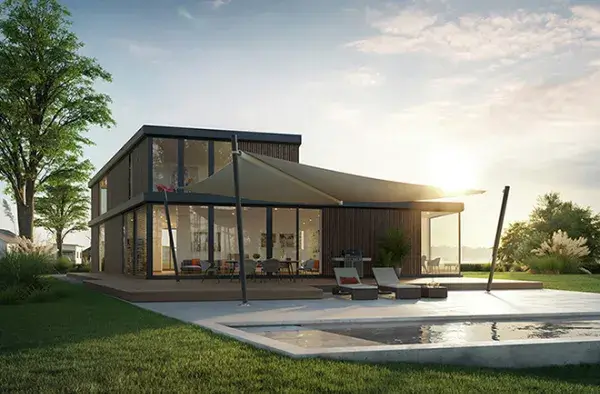 Sonnensegel über der Liege